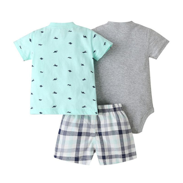 Dinosaur 3 Piece Tee & Shorts Set