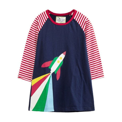 Rocket Design Long-sleeve Dress