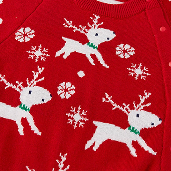 Christmas Reindeer Long-sleeve Romper