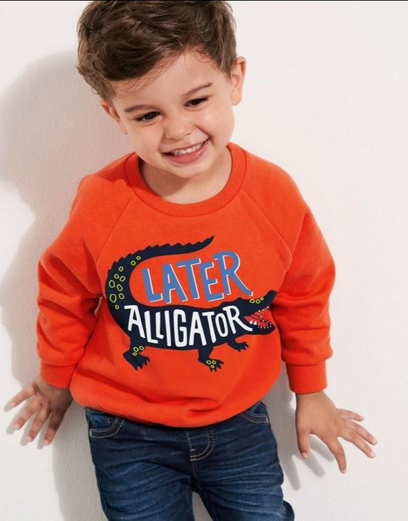 Alligator Design Long Sleeve Tee Set