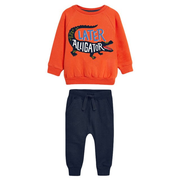 Alligator Design Long Sleeve Tee Set