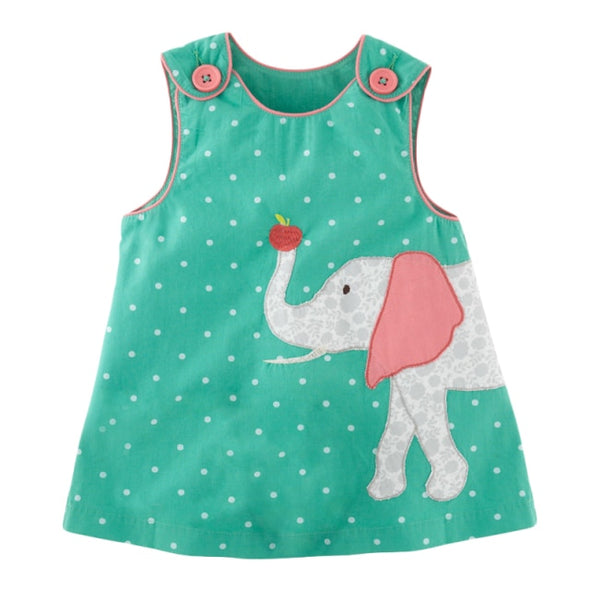 Elephant Design Pinafore Dress