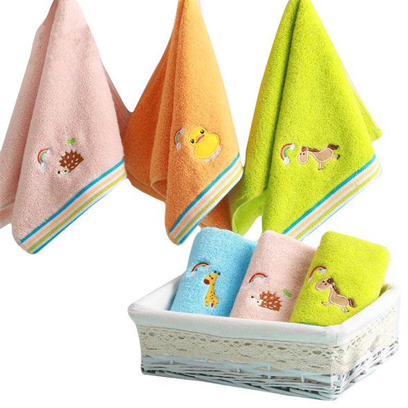 Cute Animal Embroidered Hand & Face Towels