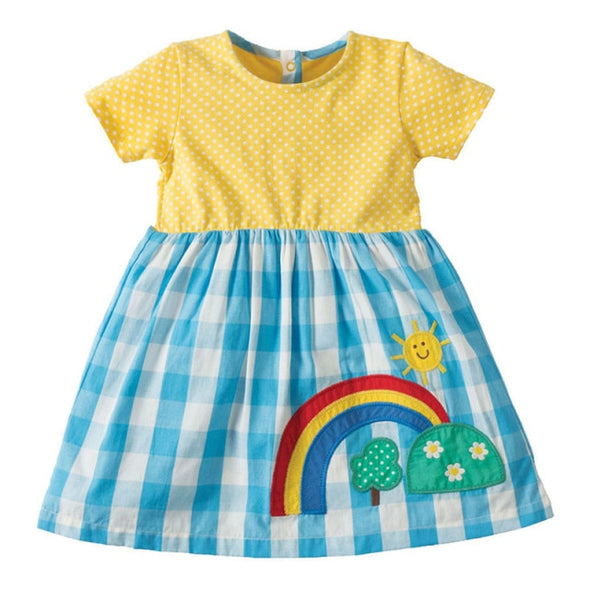 Fun Rainbow Design Summer Dress