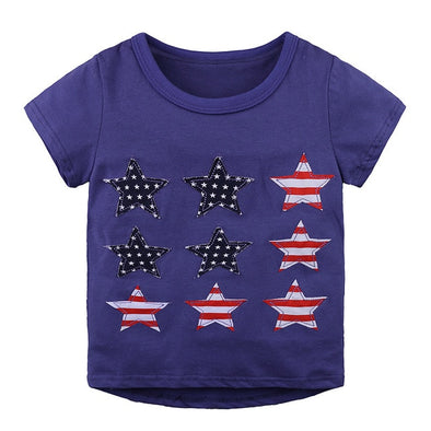 Stars & Stripes Print Summer Tee