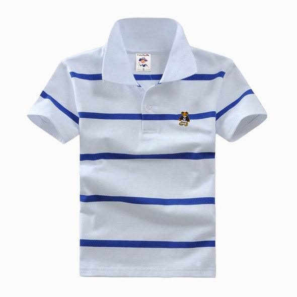 Striped Collared Short Sleeve Tees